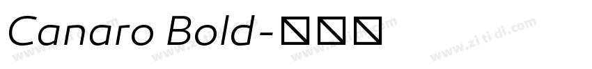 Canaro Bold字体转换